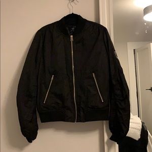 Topshop Black Bomber Jacket